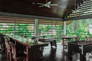 Gaming area in the bar
