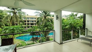 View of the family pool