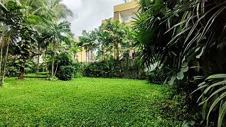 Private garder in first floor apartments