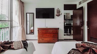 Guest bedroom with two beds