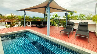 Private pool on the roof of the penthouse