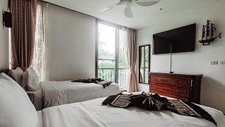 Guest bedroom with two beds