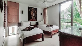 Guest bedroom with two beds