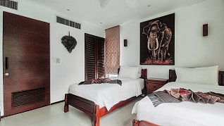 Guest bedroom with two beds