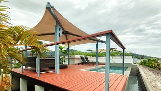 Private pool on the roof of the penthouse